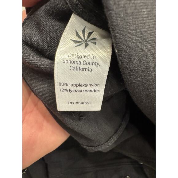 Athleta Size Small Black Metro Slouch Stretch Pants Cropped Zip Pockets - Picture 4 of 8